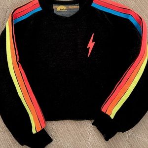 Aviator Nation Cropped Boyfriend Sweater